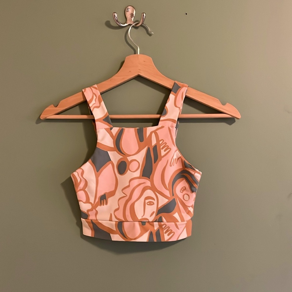 Anthropologie Dayey Ashtanga Yoga Bra - local artist design